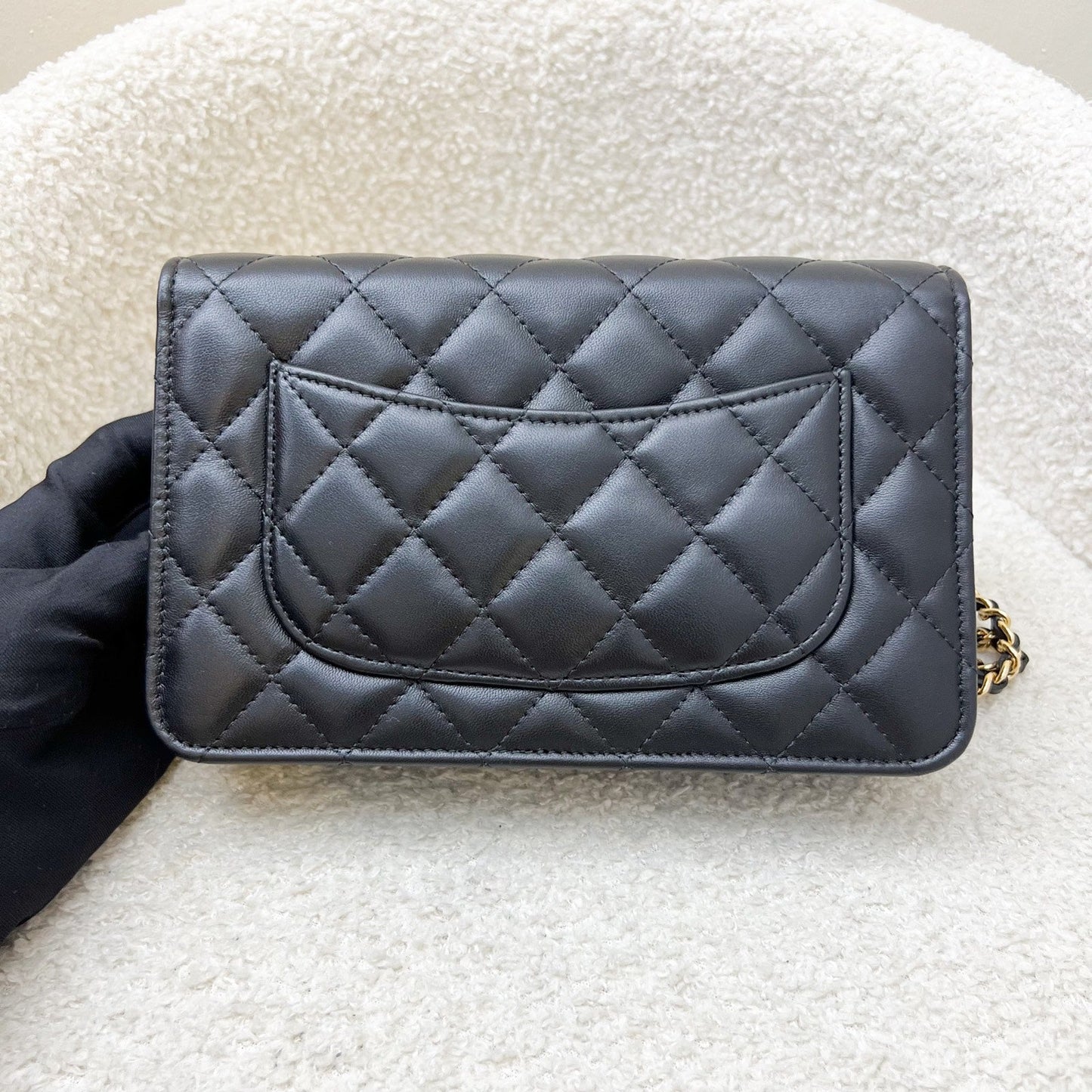 Chanel Classic Wallet on Chain WOC in Black Lambskin and GHW Bag