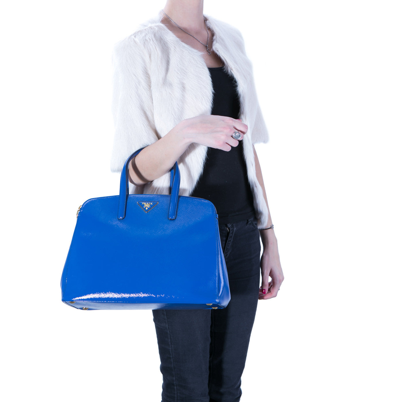 Prada Tote Leather Saffiano Tote Bag