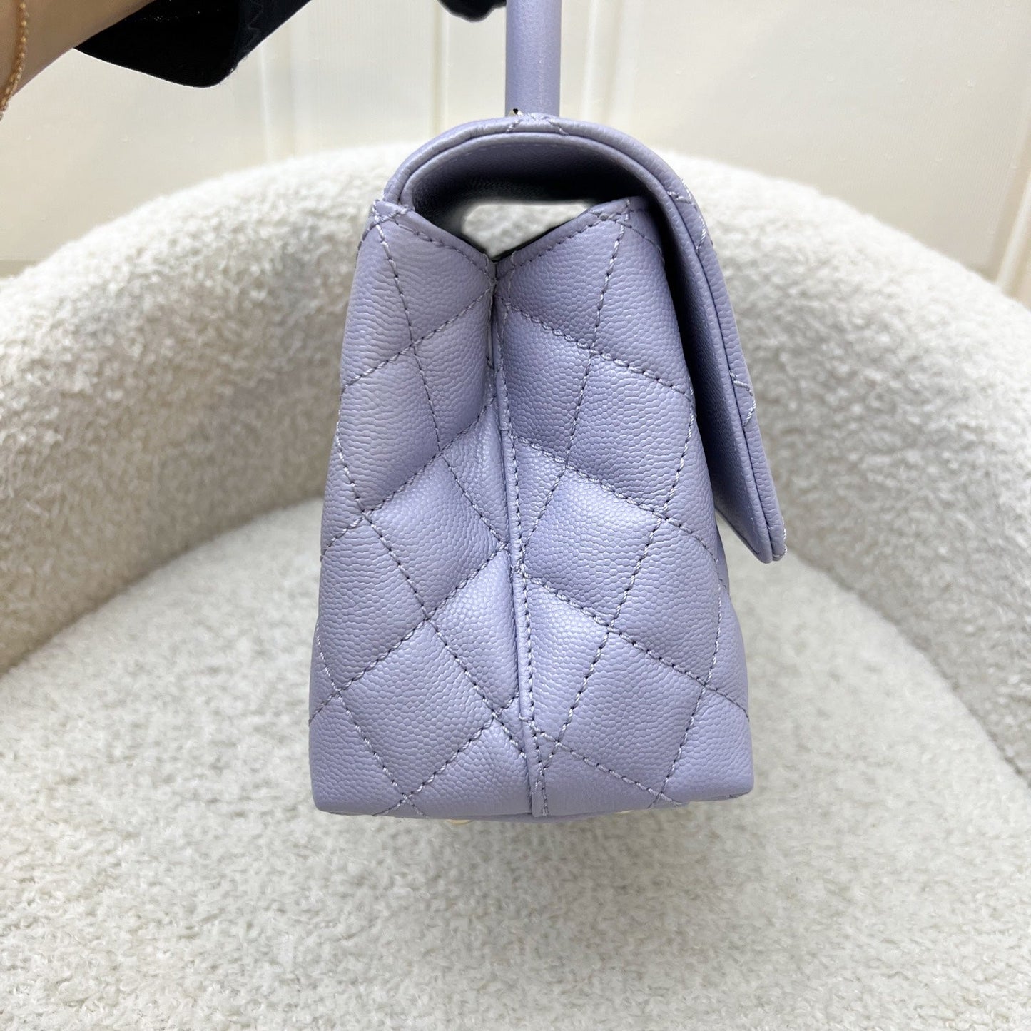 Chanel Small () Coco Handle Flap in Lilac Caviar and LGHW (Model: ) Accessory