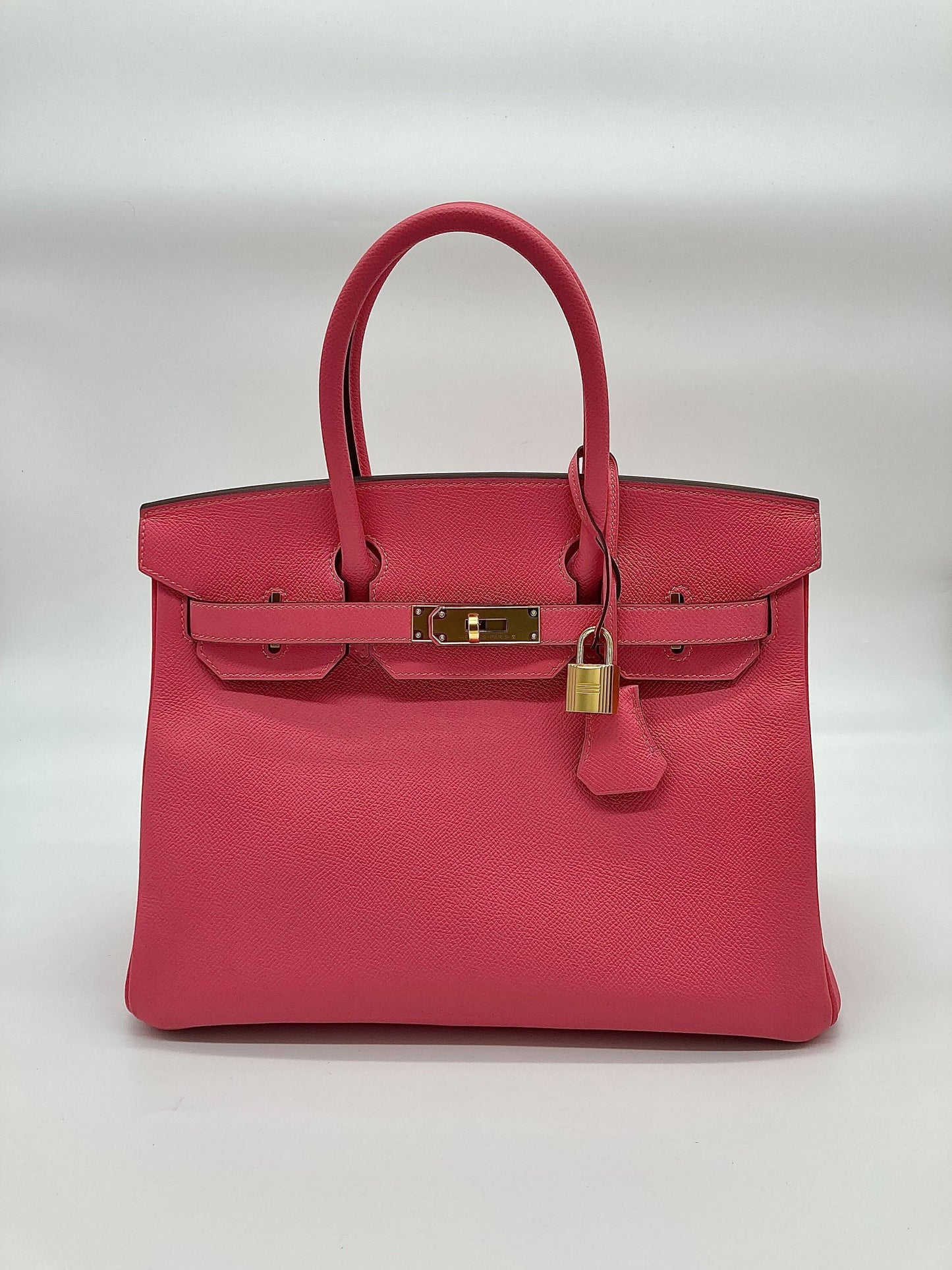 Gucci Hermes Birkin Epsom Rose Azalee Hardware Handbag Gold Travel Bag