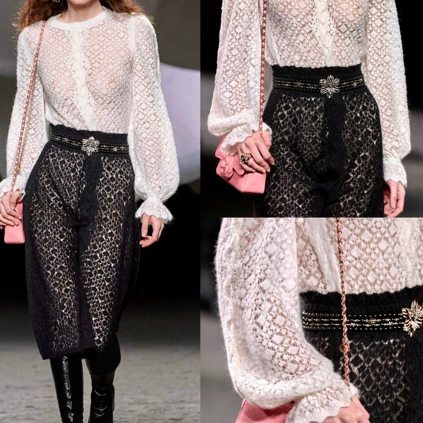 Chanel Runway Pullover in White Alpaca and Polyamide (Model: ) Accessory