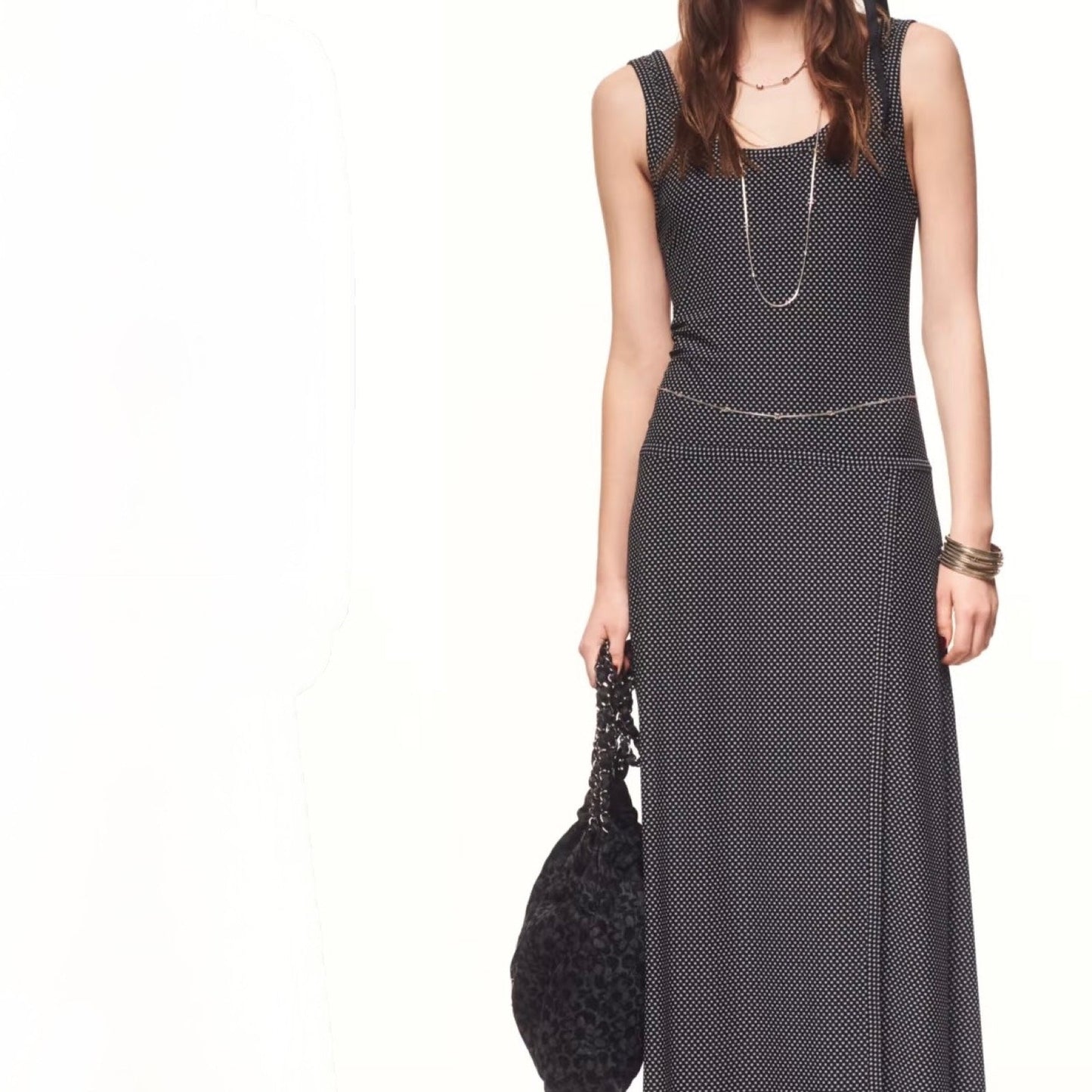 Chanel Mini CC Logo Maxi Dress in Polyamide and Elastane (Model: )