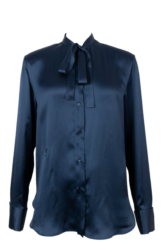 Dior Pussy Bow Shirt Silk Petrol Handbag