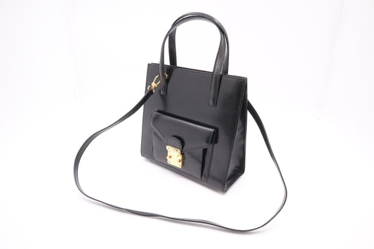 Fendi Way Handbag In Leather Black Travel Bag