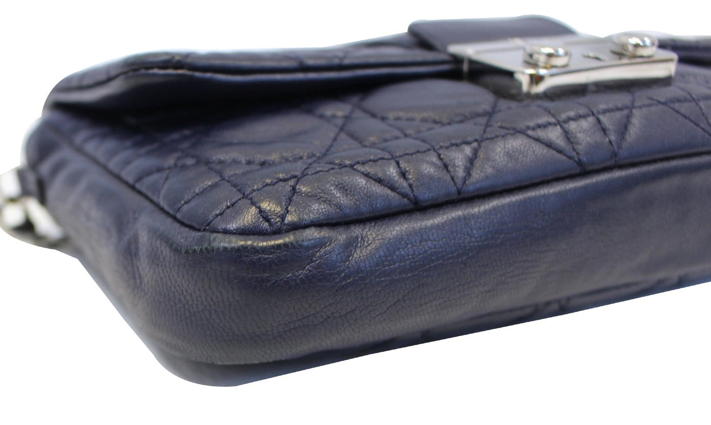 Dior Miss Cannage Crossbody Bag Leather Quilted Black