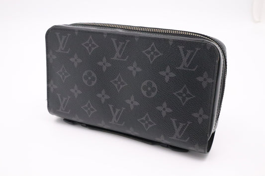 Louis Vuitton Zippy XL Eclipse Monogram Canvas Wallet Case Eclipse 1
