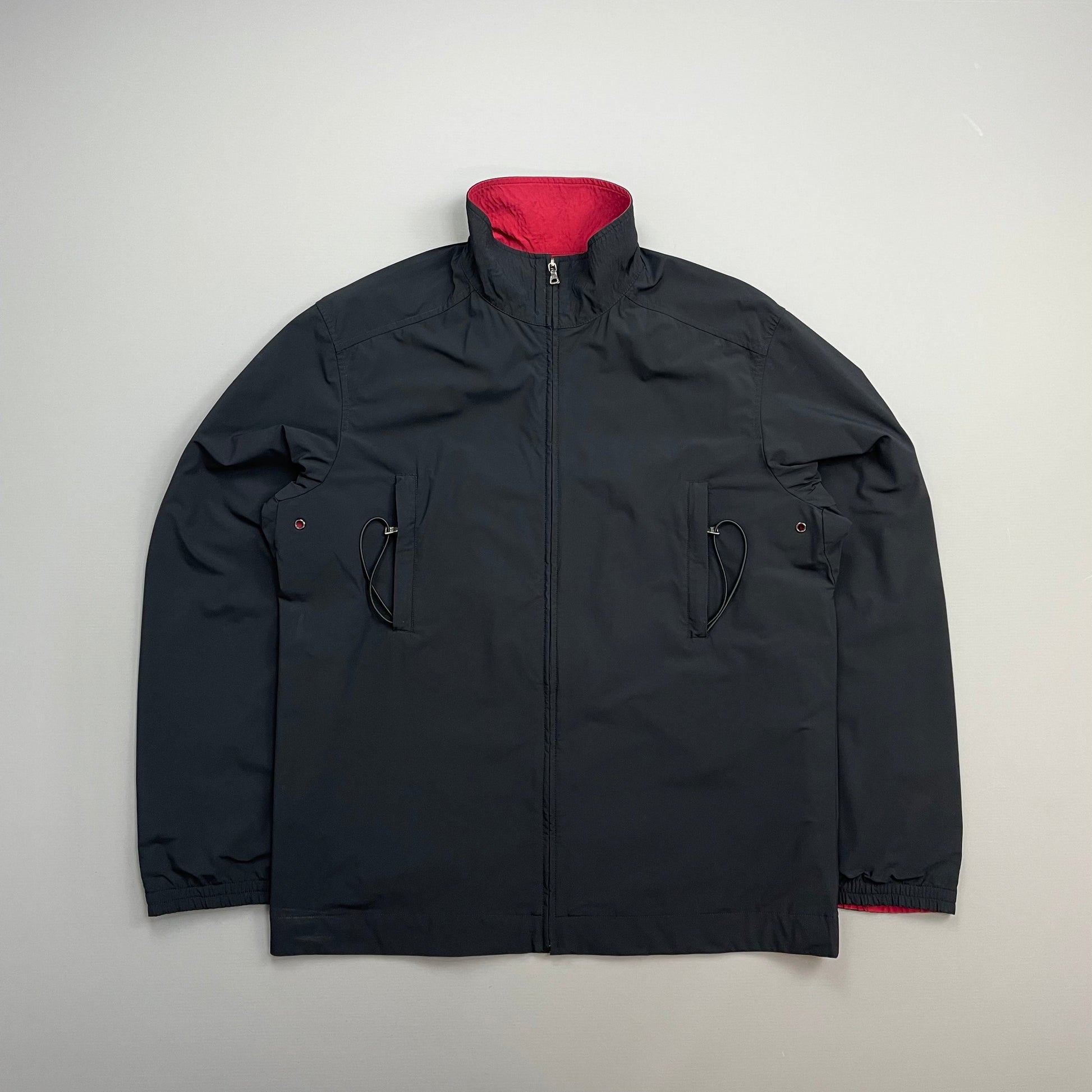 Prada Handbag Sport & 00s Reversible Track Windbreaker Jacket Nylon Red Navy