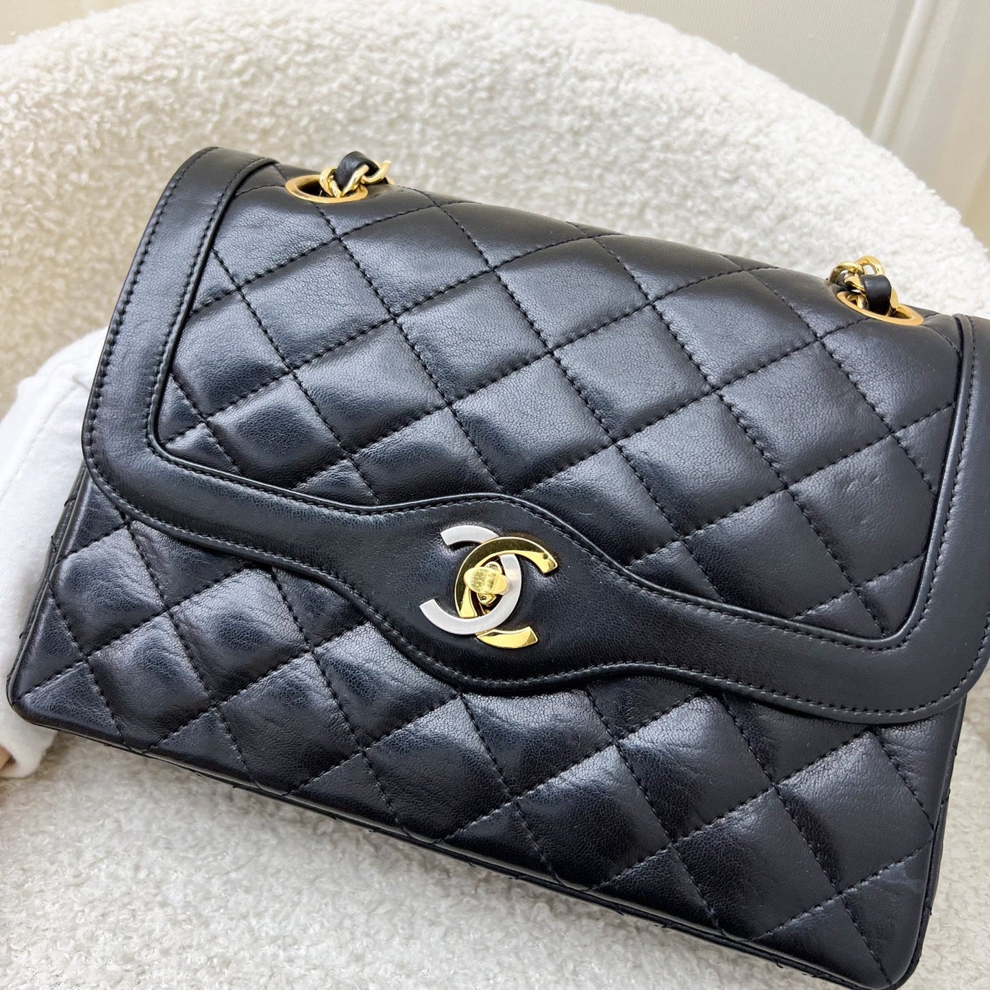Chanel Seasonal Small Flap with 2-tone Turn Lock and Gold-Plated HW Accessory