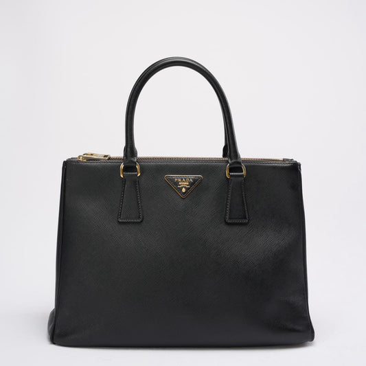 Prada Tote Bag Galleria Leather Saffiano Black