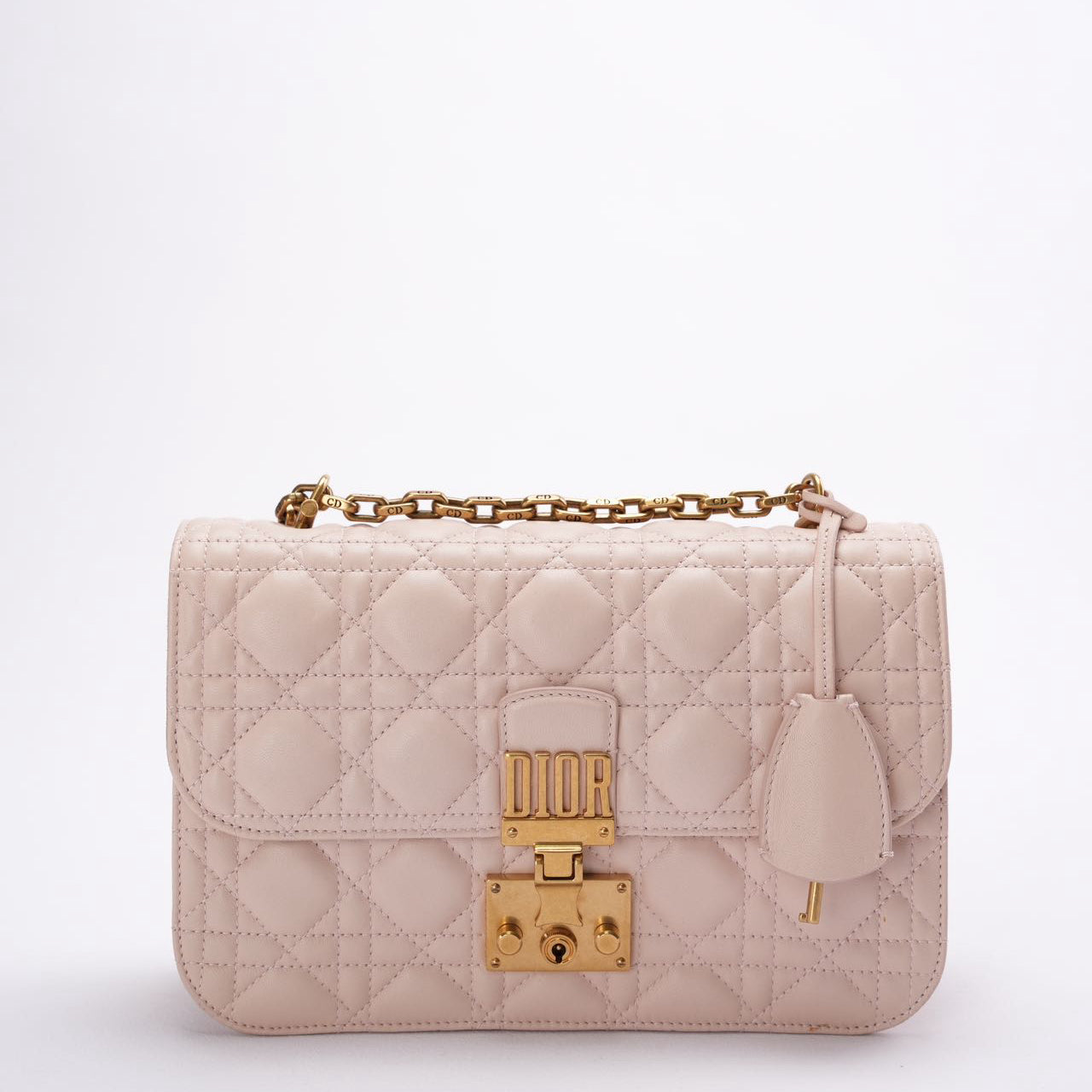 Dior Shoulder Bag Christian Lambskin Pink Small