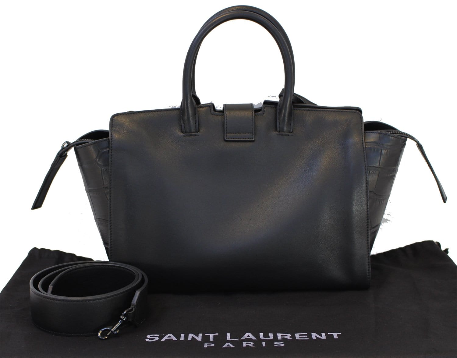 YSL Saint Laurent Paris Downtown 2Way Cabas Bag Satchel Bag