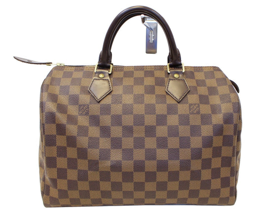 Louis Damier Ebene Speedy Satchel Bag Brown Travel Bag Bag Tt2265