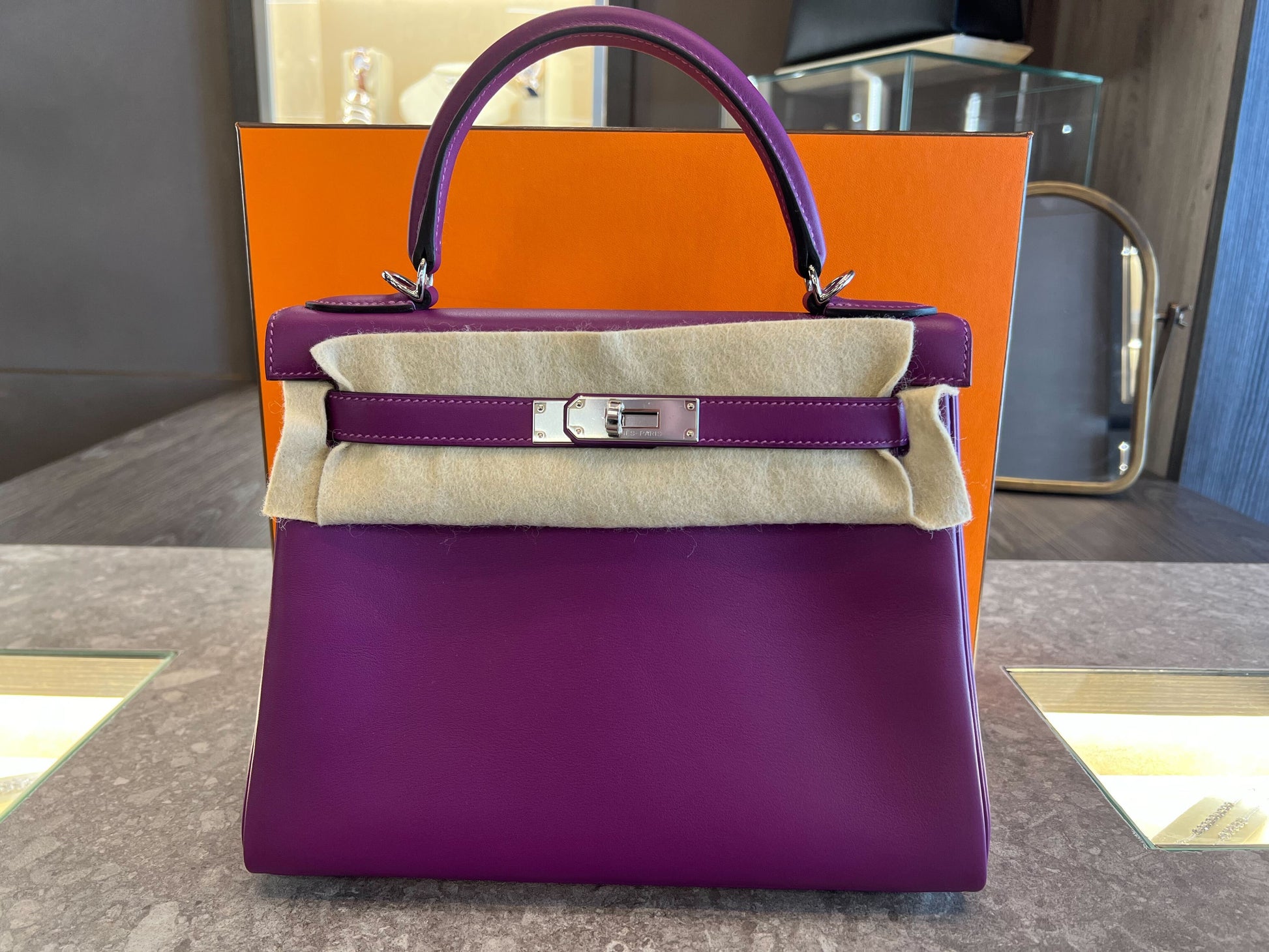 Gucci Hermes Kelly Retourne Veau Swift Anemone Handbag Travel Bag