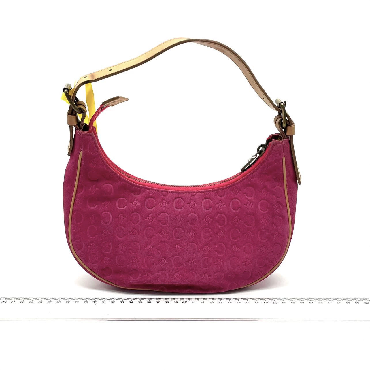 Celine Ava Hobo Fuschia Shoulder Bag Leather Suede
