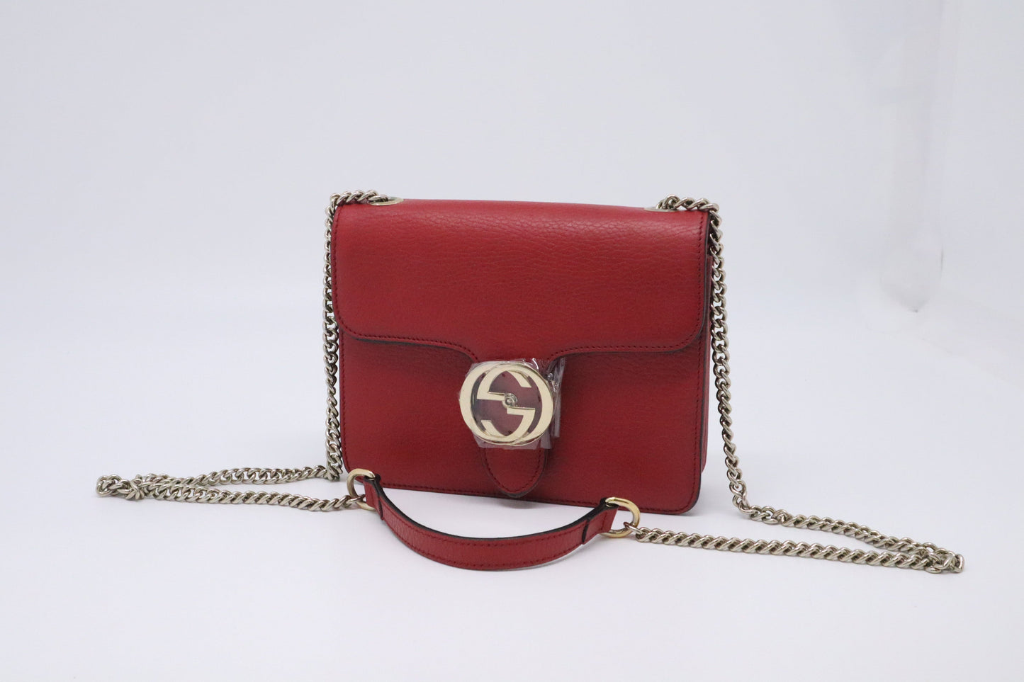 Gucci Dollar Leather Red Shoulder Bag