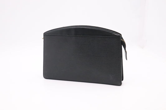 Louis Vuitton Trousse Crete Epi Leather Black Clutch Bag