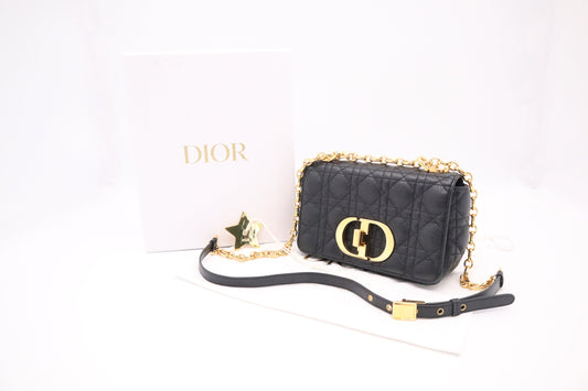 Dior Caro Crossbody In Cannage Handbag Leather Black Crossbody Bag