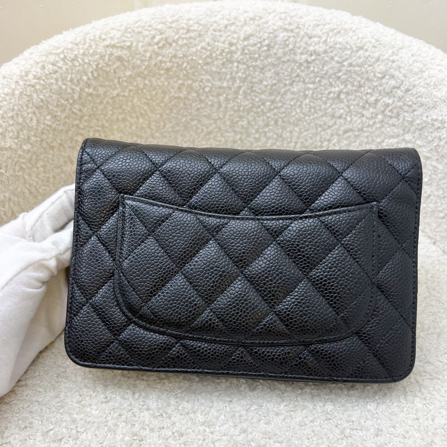 Chanel Classic Wallet on Chain WOC in Black Caviar and GHW Bag