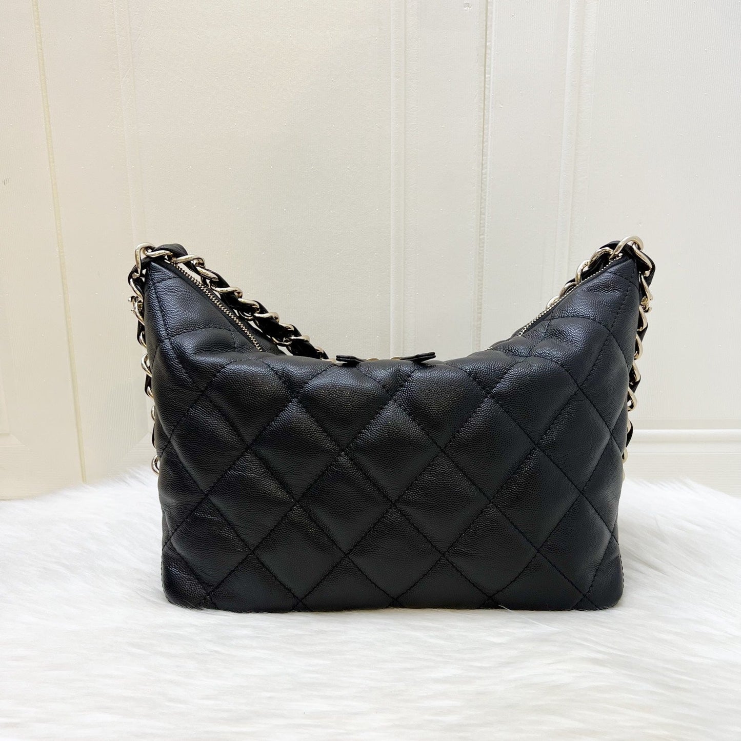 Chanel Large Hobo Bag in Black Caviar and LGHW (Model: )