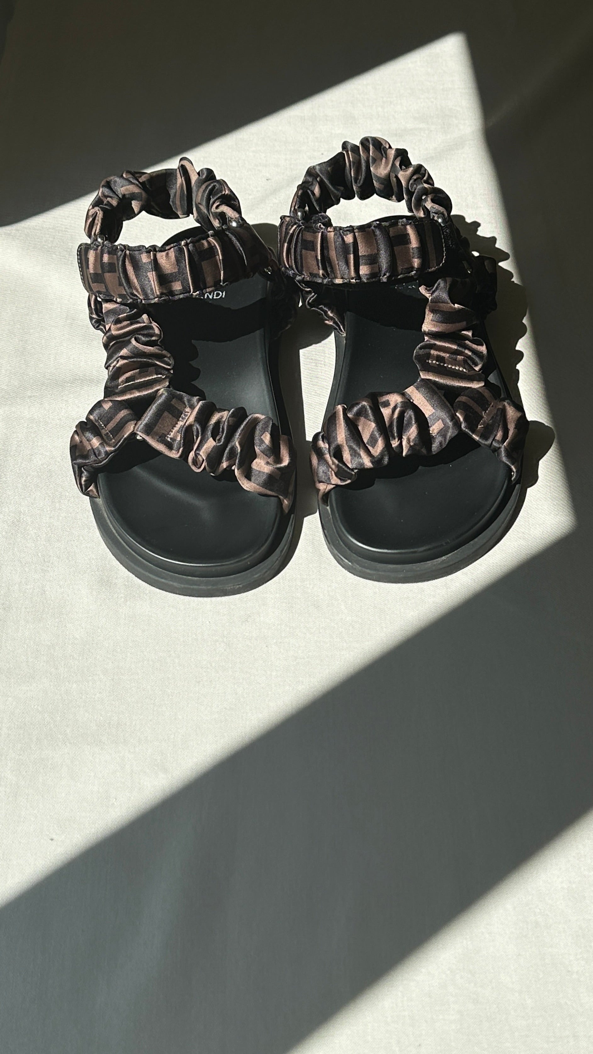 Fendi Raso Zucca Print Flats Shoes