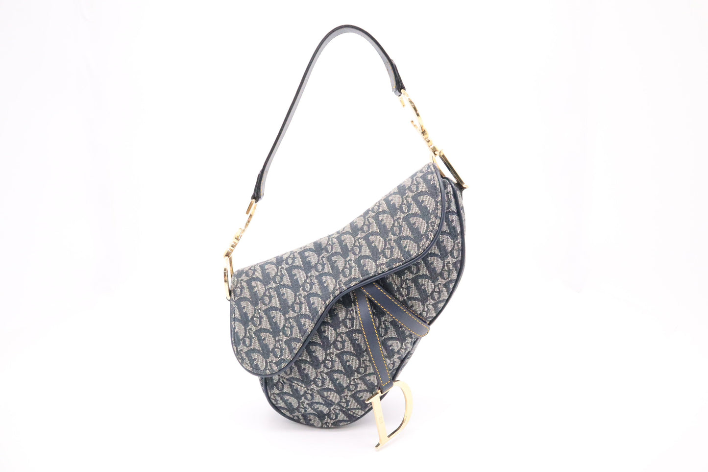 Dior Saddle In Oblique Jacquard Handbag Blue Travel Bag