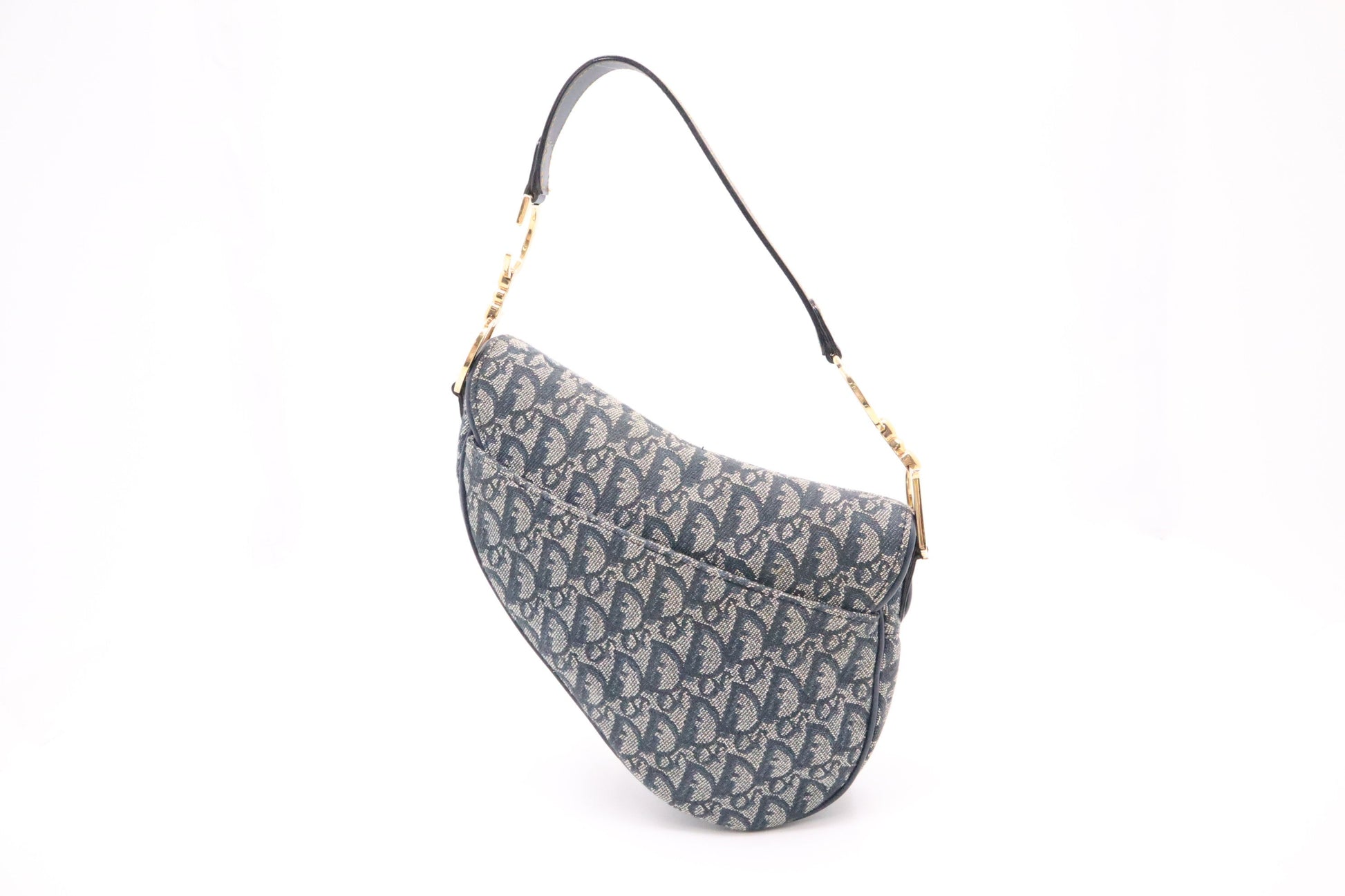Dior Saddle In Oblique Jacquard Handbag Blue Travel Bag