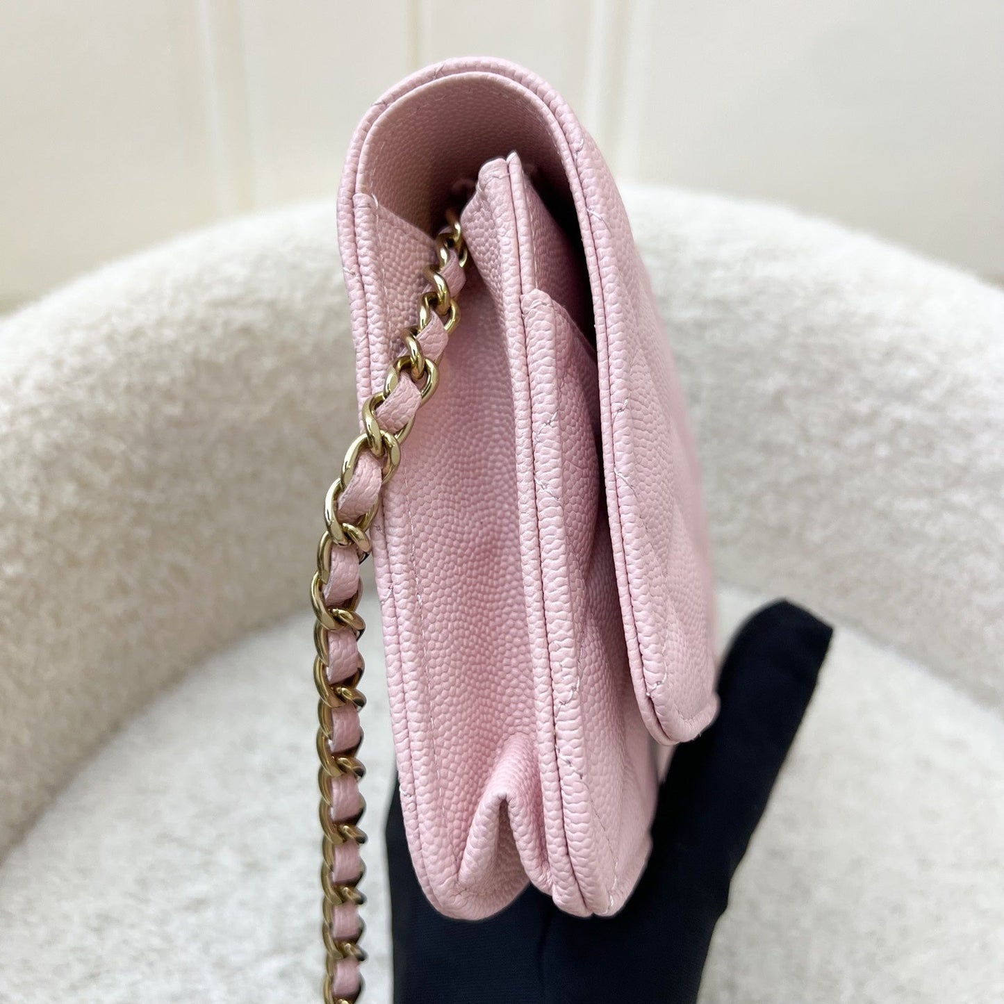 Chanel [BN - Local Set - Dec 2022] Classic Wallet on Chain WOC in Pink Caviar LGHW (Model: ) Bag
