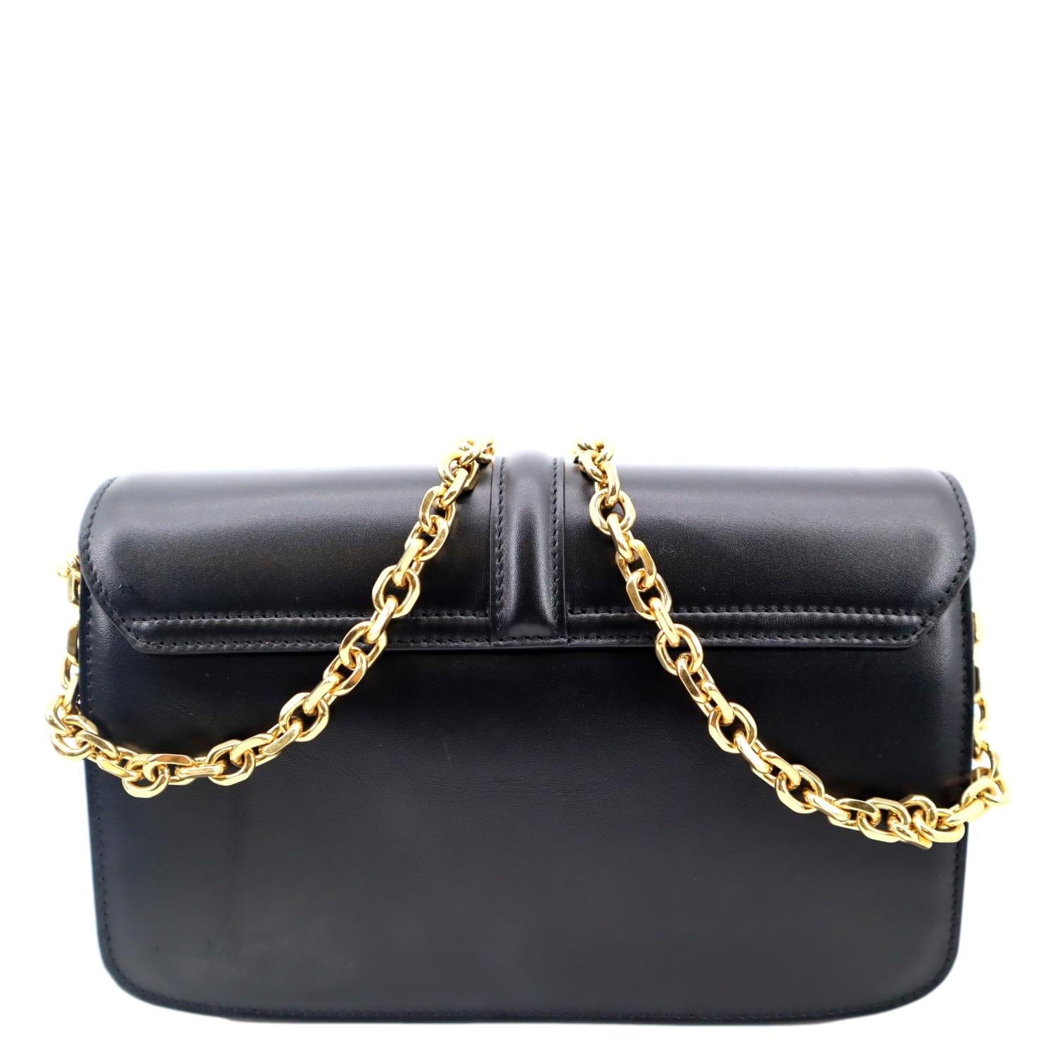 Satinated Calfskin Crossbody Chain Bag Leather Crossbody Bag