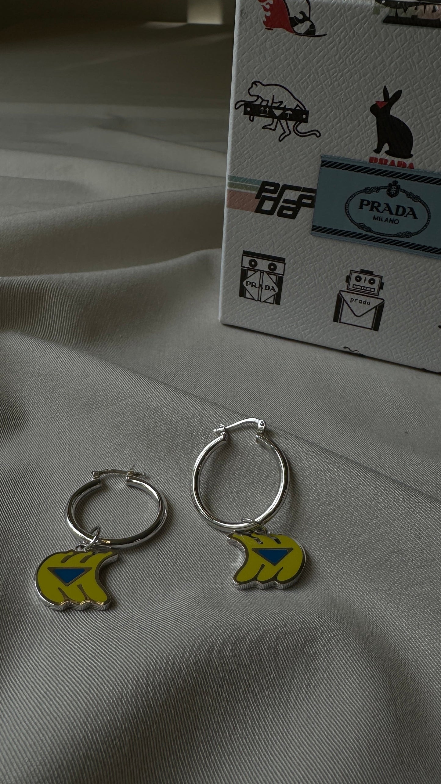 Prada Banana Earrings Sterling Silver Jewelry