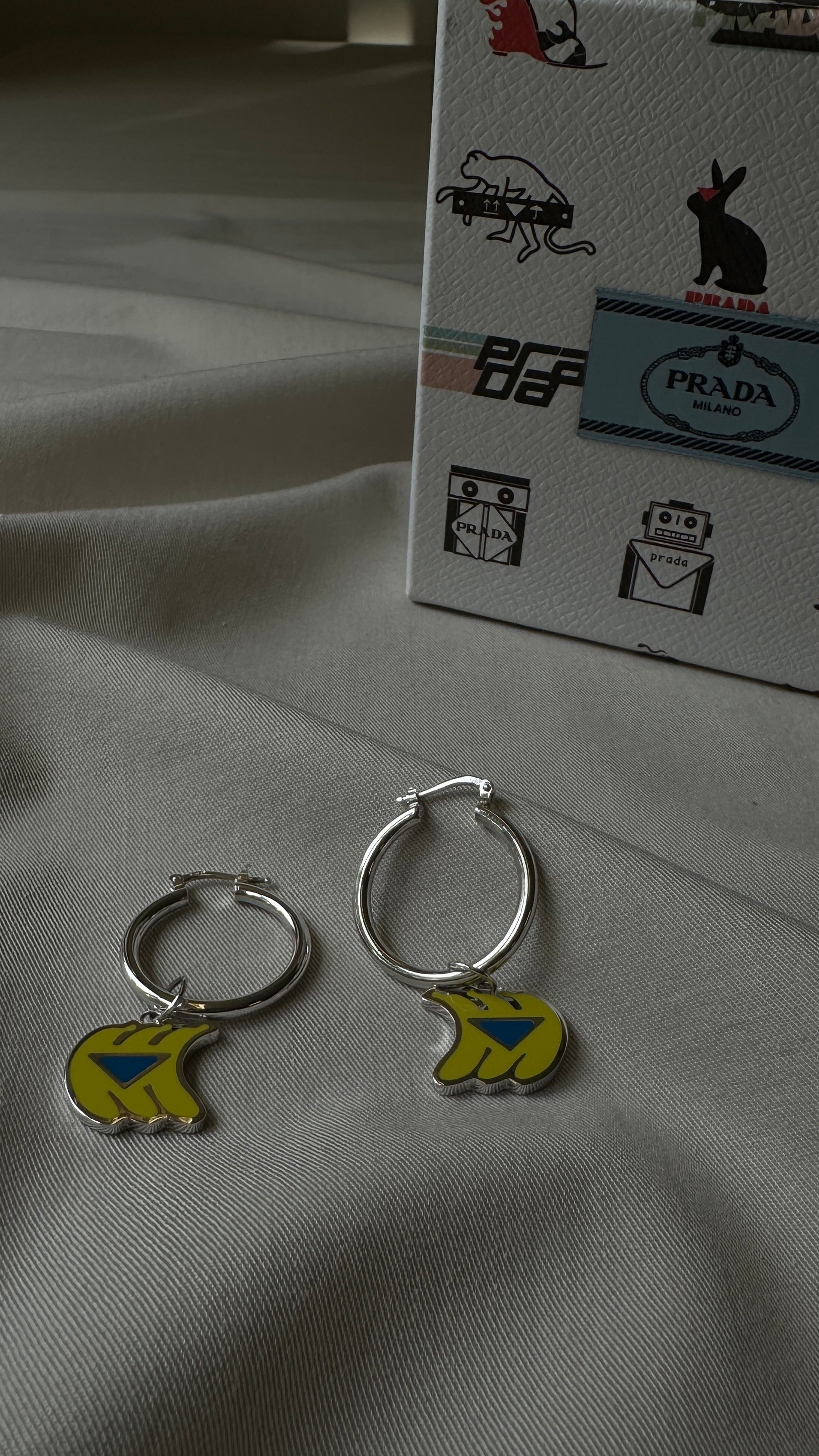 Prada Banana Earrings Sterling Silver Jewelry