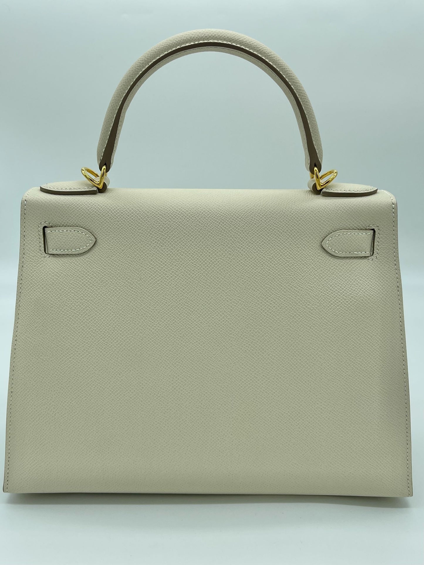 Gucci Hermes Kelly Sellier Epsom Craie Hardware Handbag Gold Travel Bag