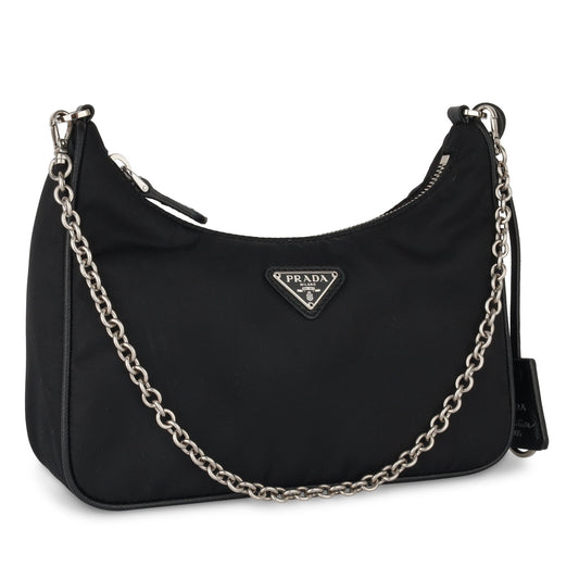 Prada Re Edition Shoulder Bag Nylon Nylon Black Shw