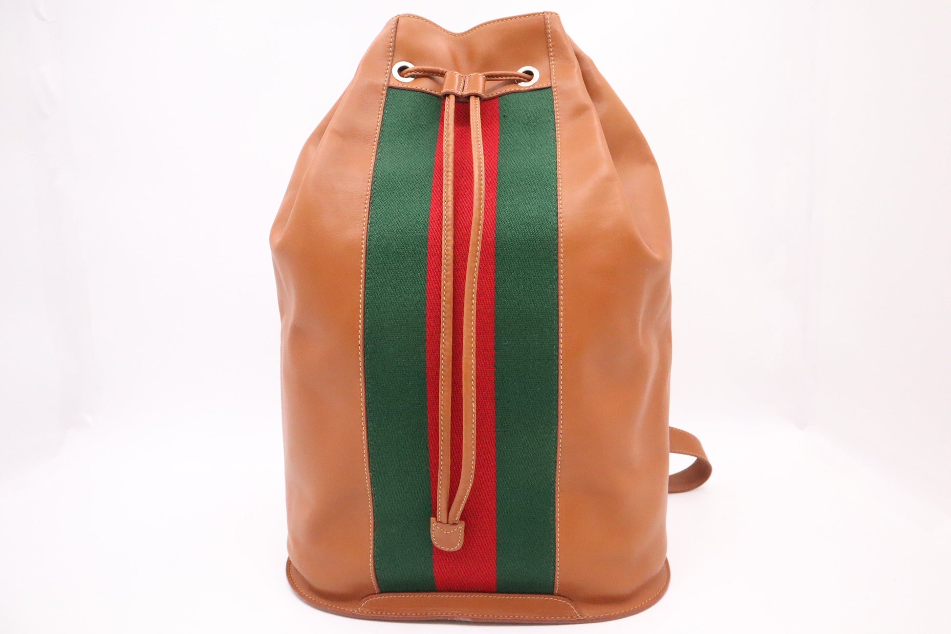 Gucci Backpack Leather Brown Bucket Bag