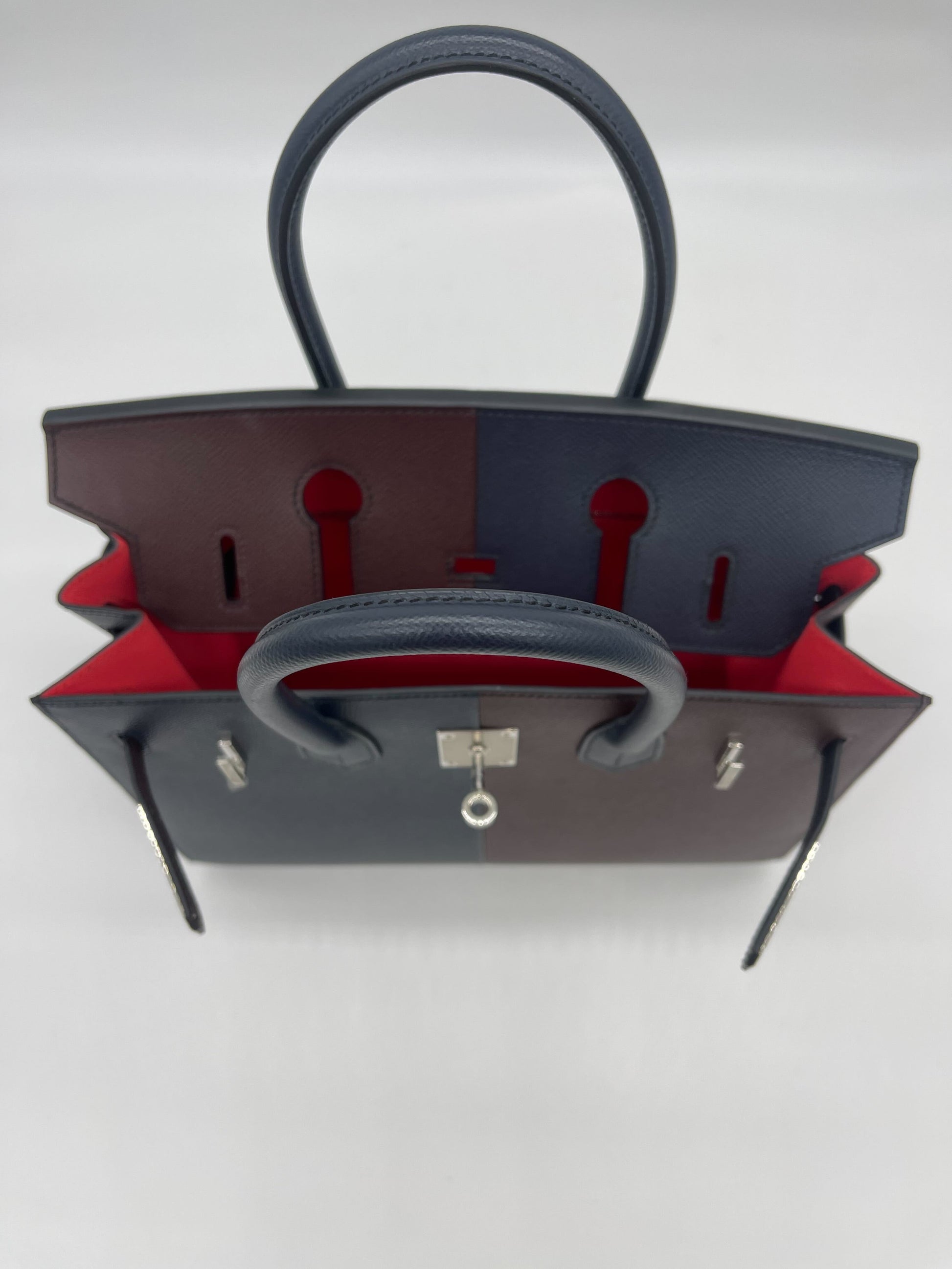 Gucci Hermes Birkin Cas Ue Rouge Sellier Bleu Indigo Travel Bag