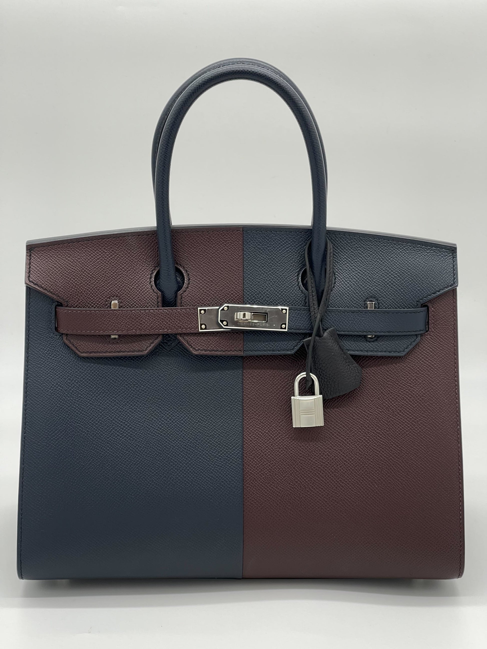 Gucci Hermes Birkin Cas Ue Rouge Sellier Bleu Indigo Travel Bag
