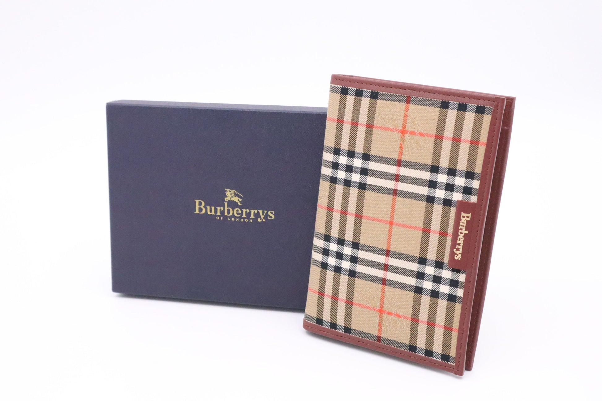 Burberry Agenda In Checked Handbag Canvas Brown Travel Bag