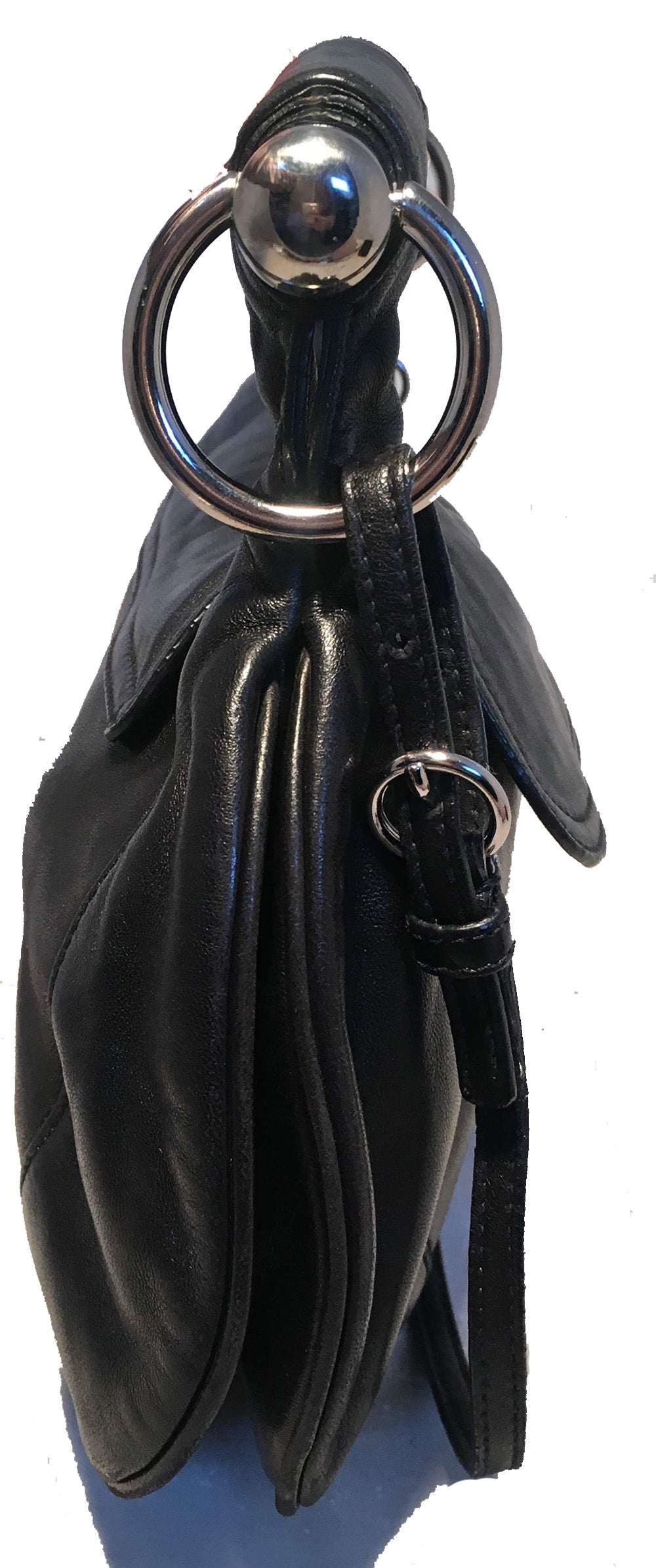 Prada Bar Convertible Handbag Leather Black Top Handle Travel Bag