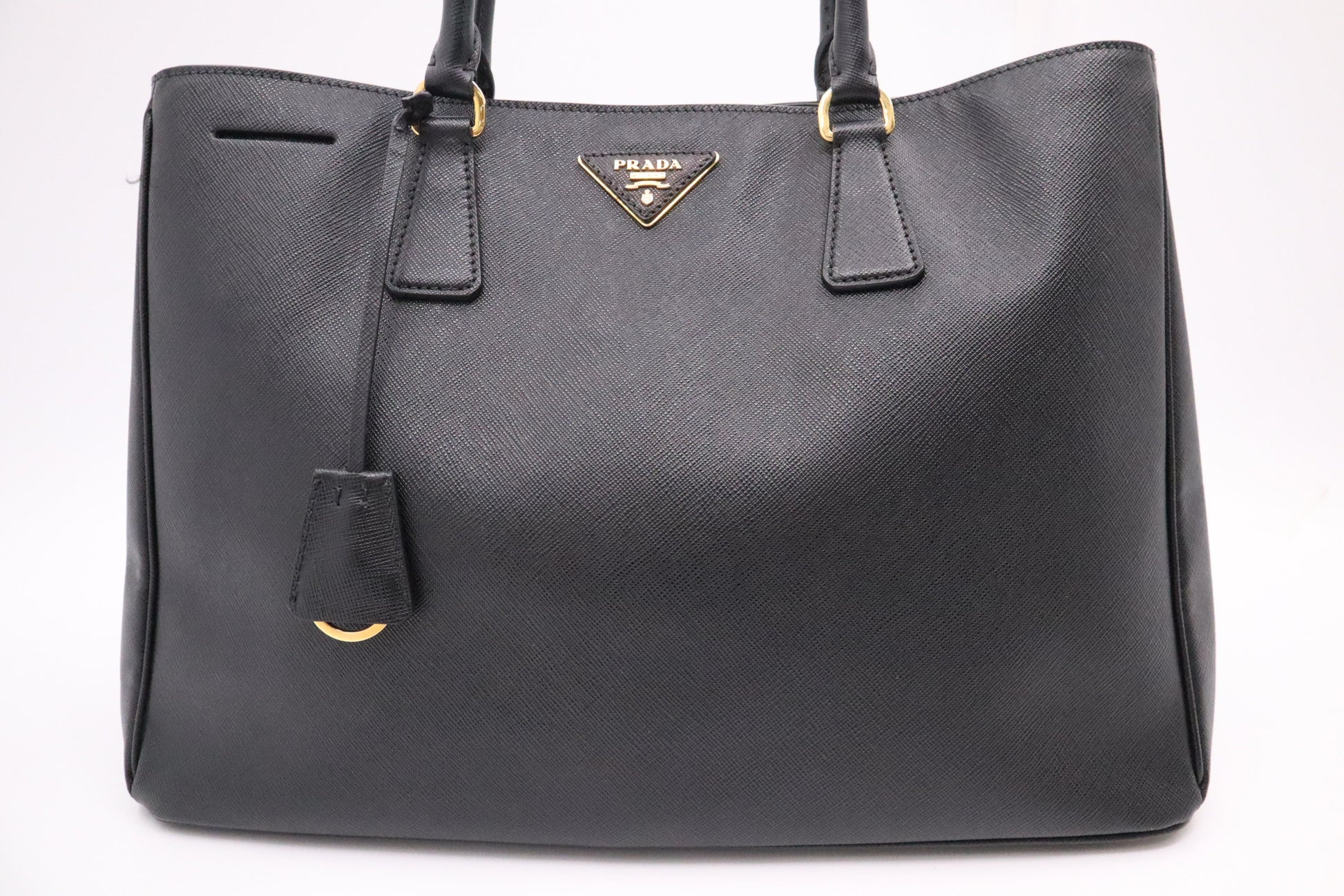 Prada Galleria In Saffiano Handbag Leather Black Travel Bag 4