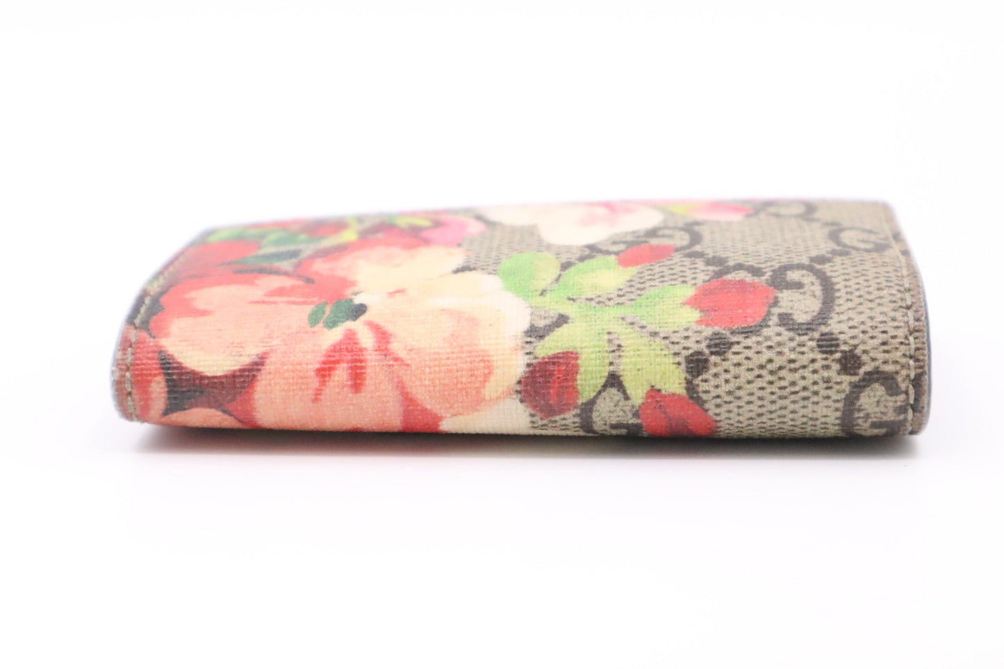 Gucci Key Case In Blooms Handbag Canvas Pink Travel Bag
