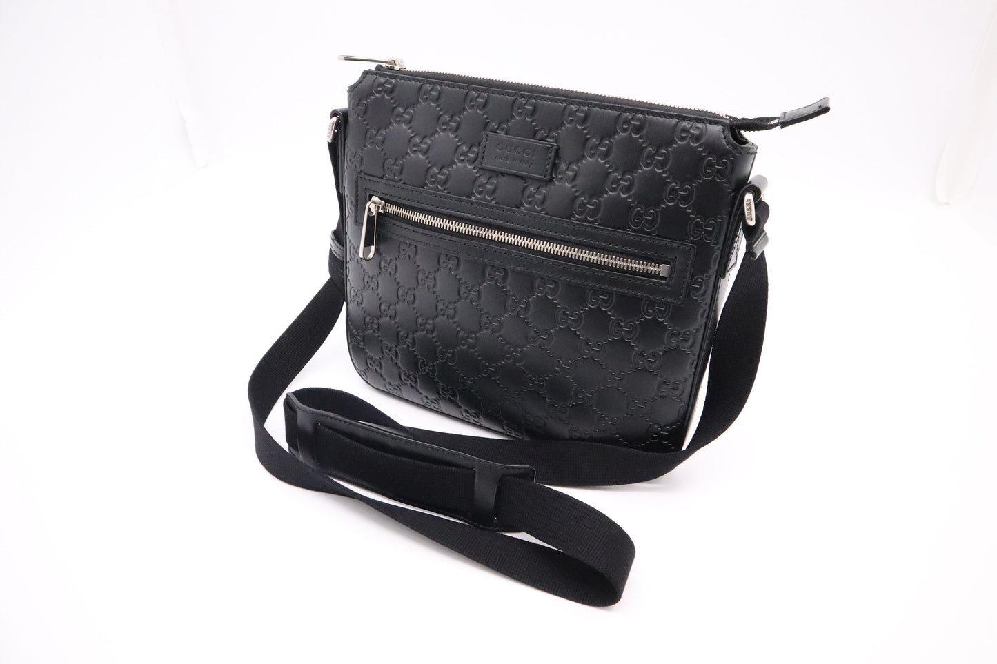 Gucci Guccissima Leather Black Crossbody Bag
