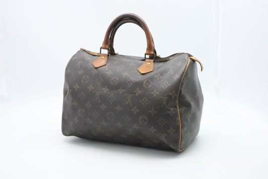 Louis Vuitton Speedy 30 Monogram Canvas Handbag Canvas 5