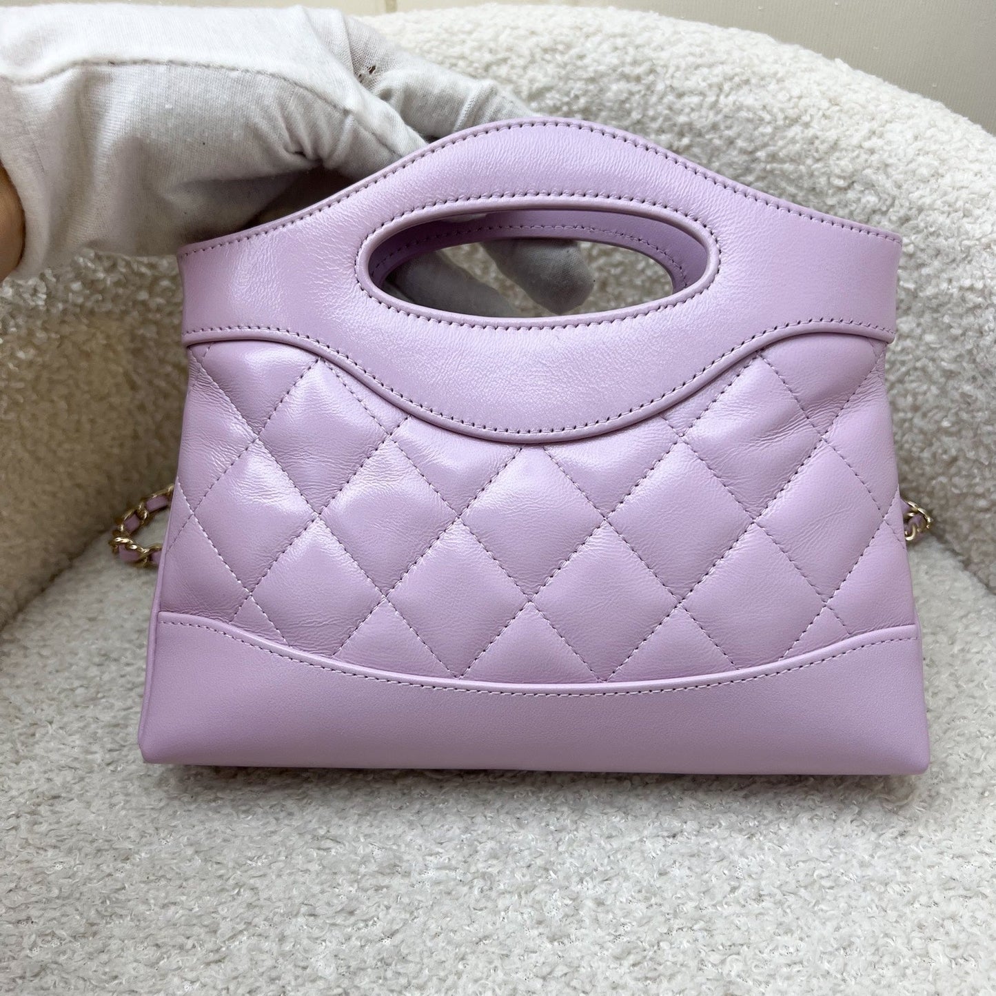 Chanel 31 Nano Shopping in Lilac Shiny Calfskin and LGHW (Model: ) Accessory
