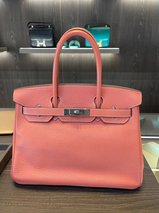 Gucci Hermes Birkin Crevette Togo Palladium Hardware Handbag Travel Bag