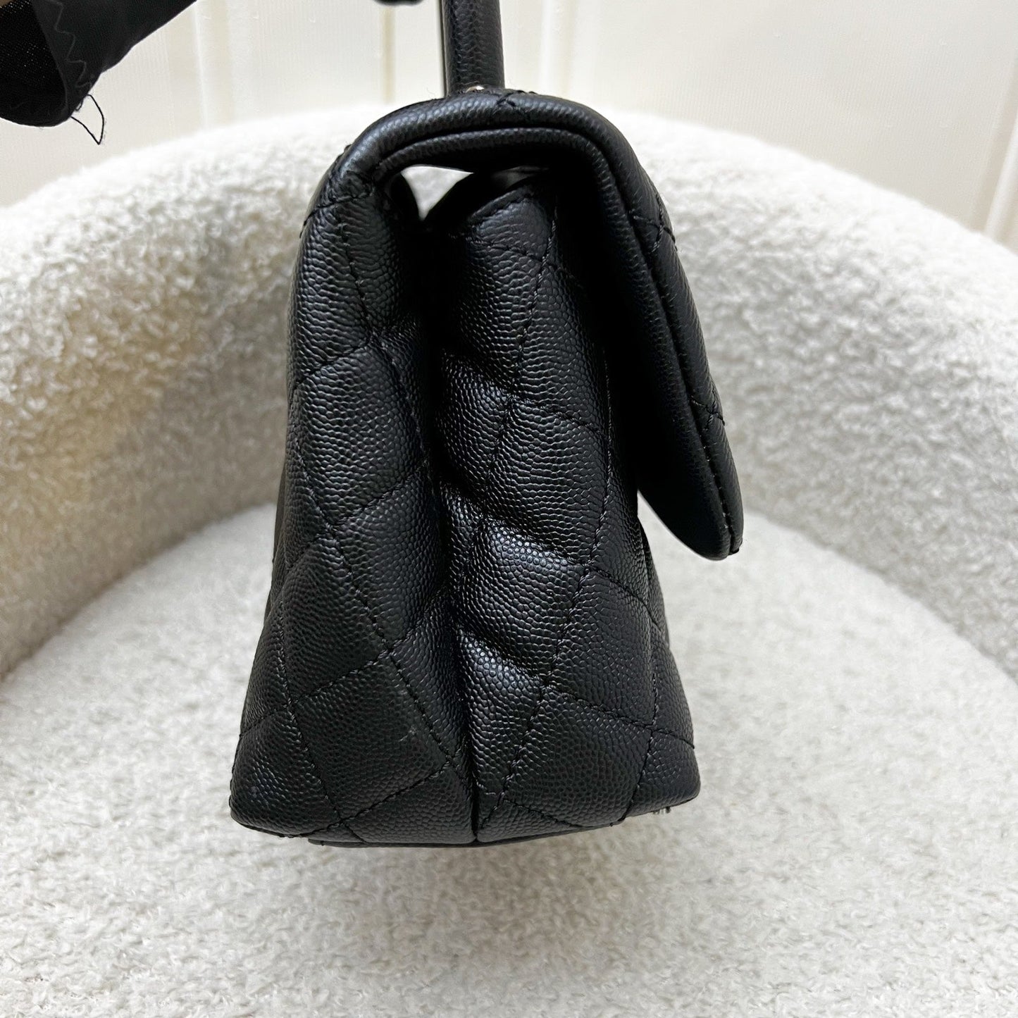 Small Coco Handle Flap in Black Caviar and AGHW (Model: ) Accessory Classic