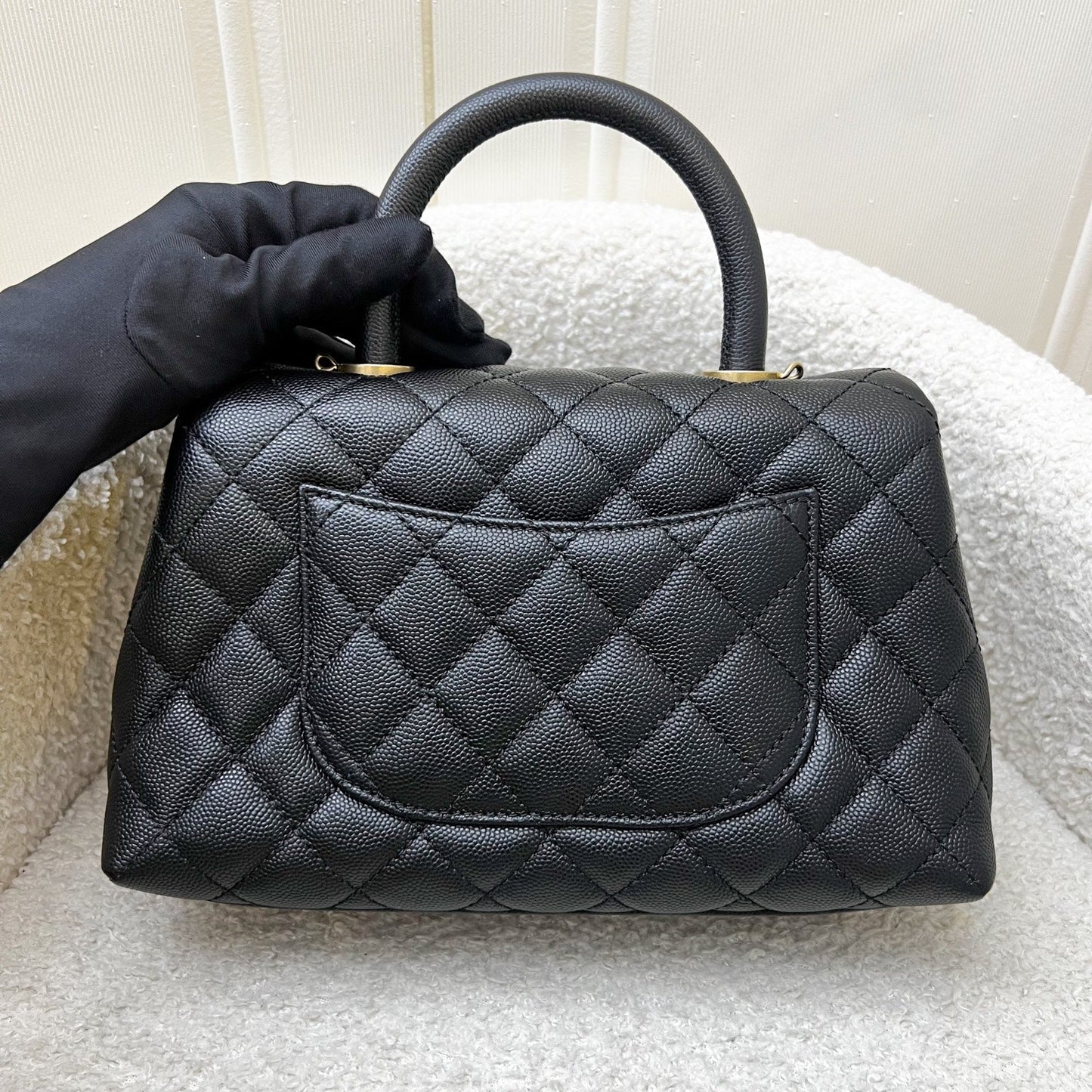 Small Coco Handle Flap in Black Caviar and AGHW (Model: ) Accessory Classic