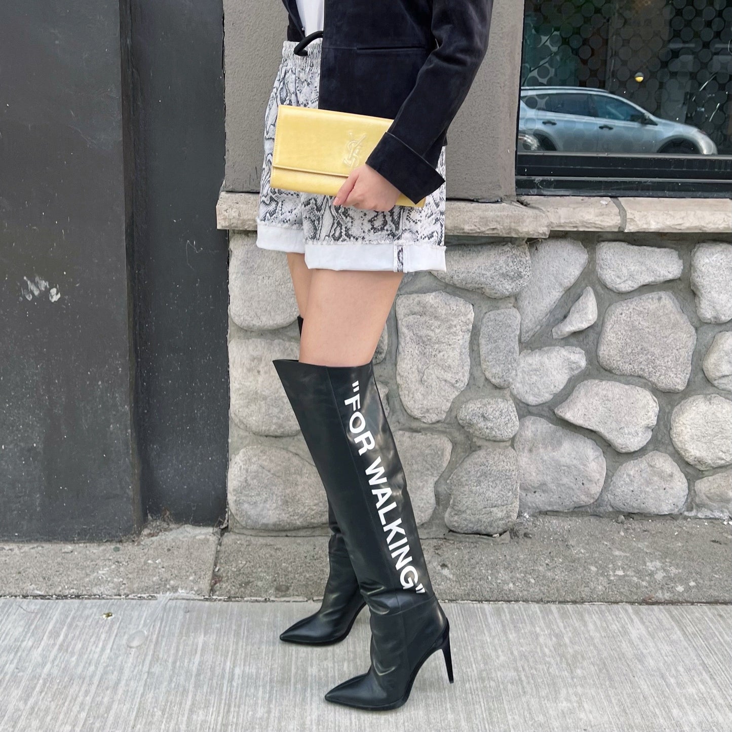 YSL Saint Laurent Clutch Tws Pop Leather Yellow Clutch Bag