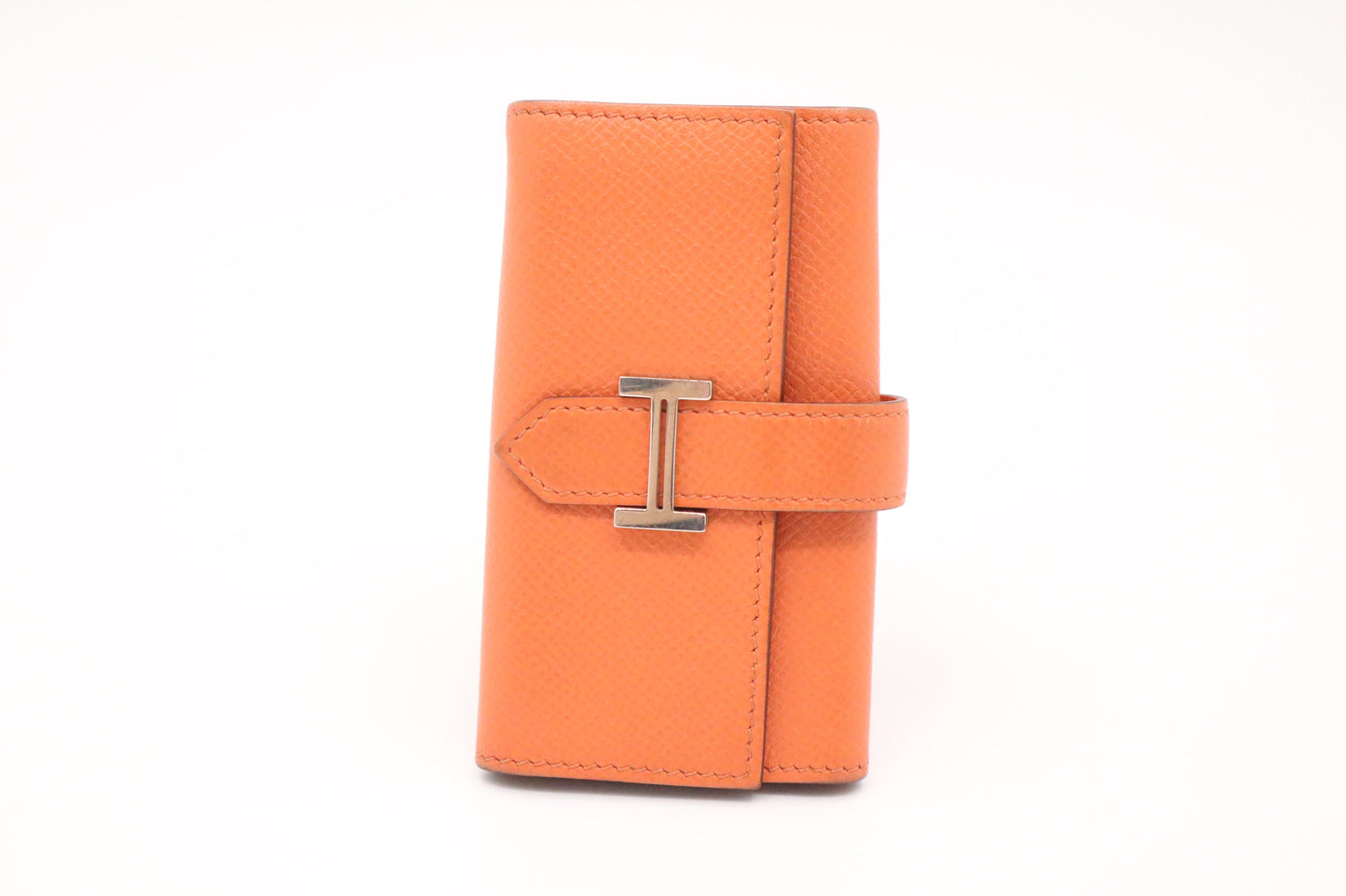 Hermes Bearn Key Case In Orange Handbag Leather Travel Bag