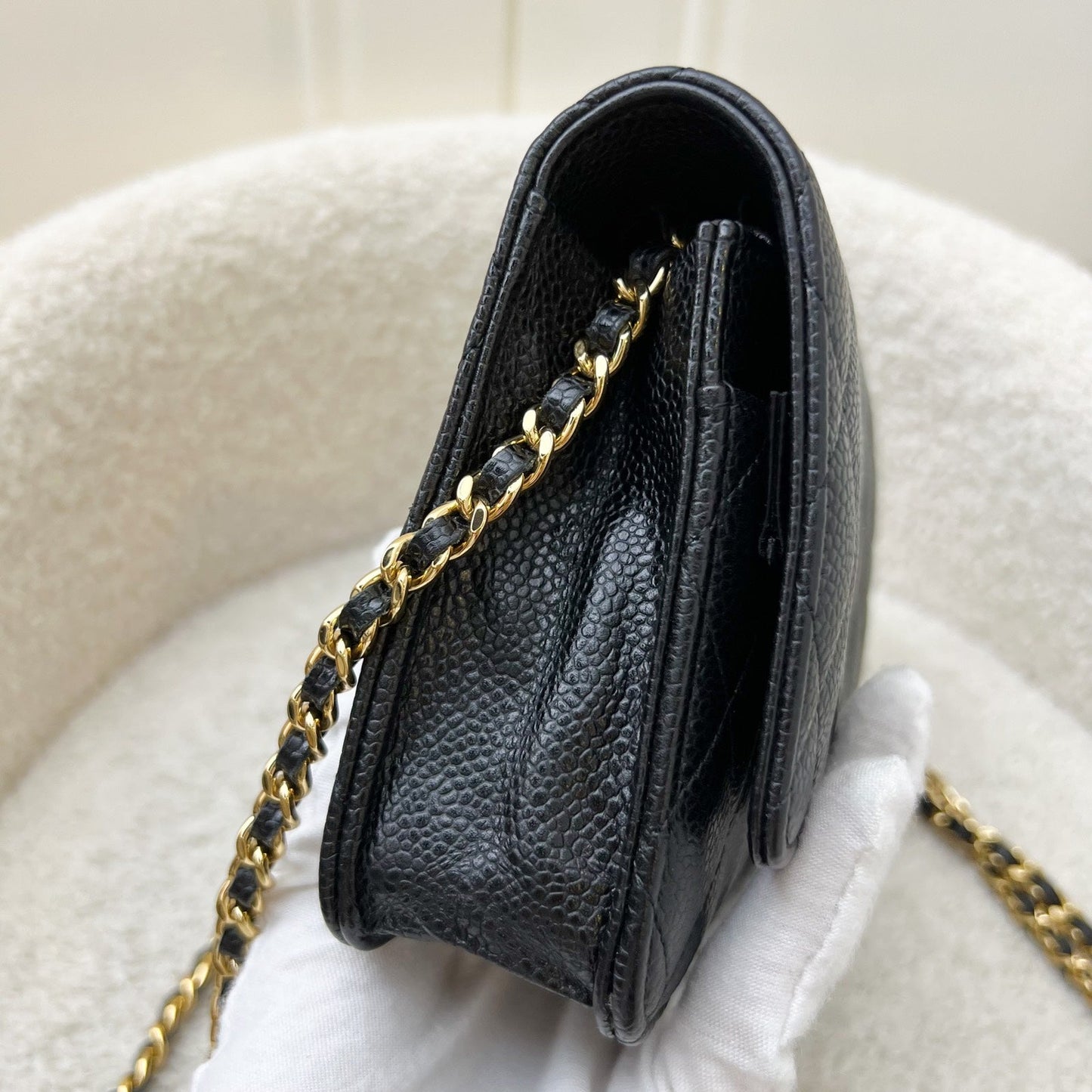Chanel Classic Wallet on Chain WOC in Black Caviar and GHW Bag