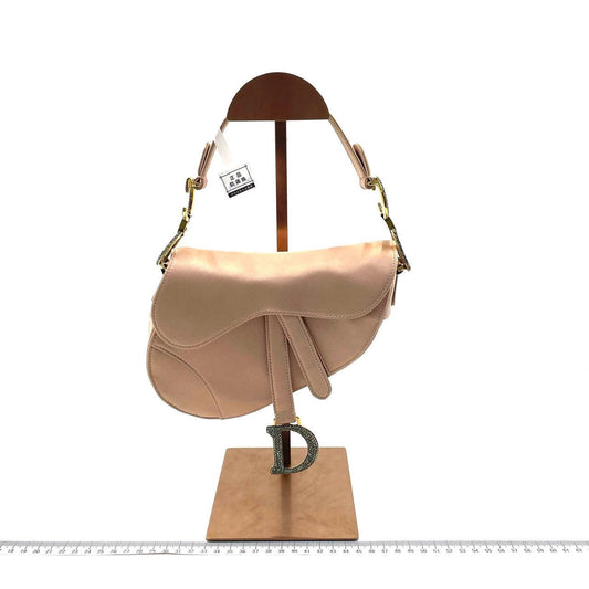 Dior Saddle Silk With Crystals Handbag Pink Mini Travel Bag