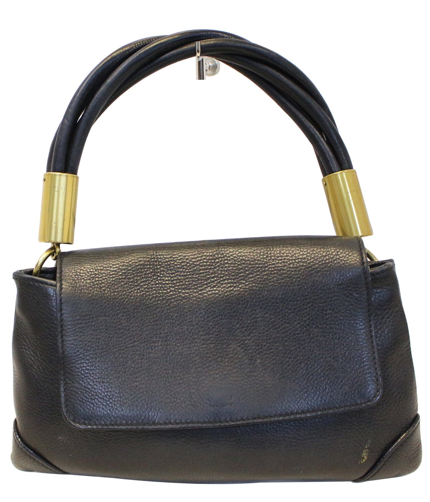 Gucci Lady Satchel Bag Leather Black Travel Bag